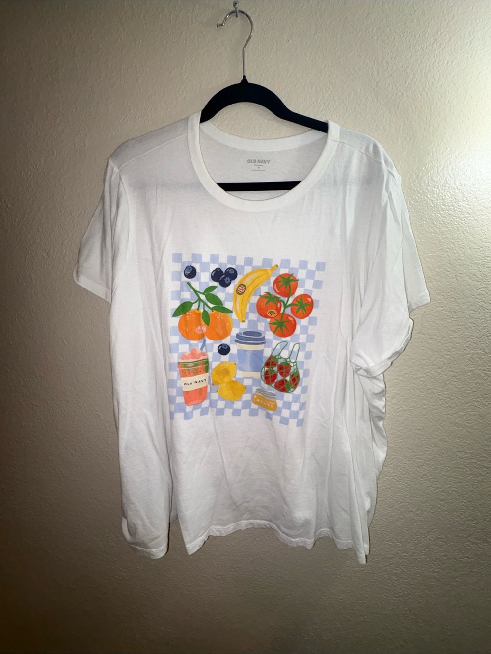 Old Navy White Crewneck Graphic Tee